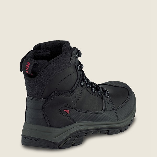 Botas de Seguridad Red Wing Hombre Negros - Trades - 6-Inch Side-Zip Waterproof Csa Toe - 574-XYQVMS